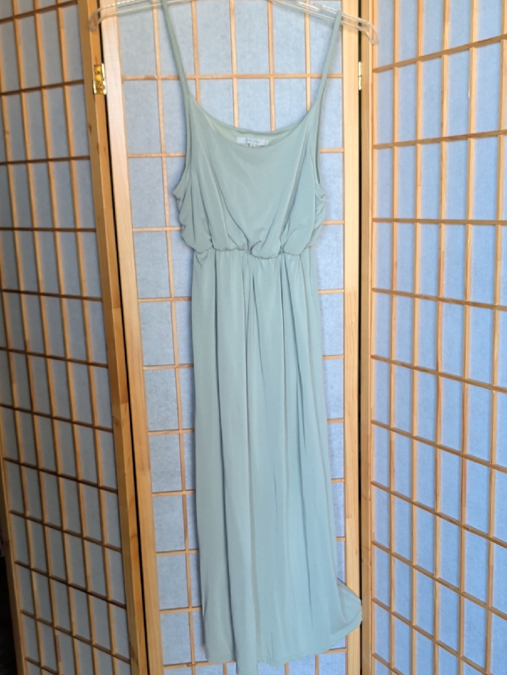 Love Tree Light Sage Spaghetti-Strap Maxi Dress